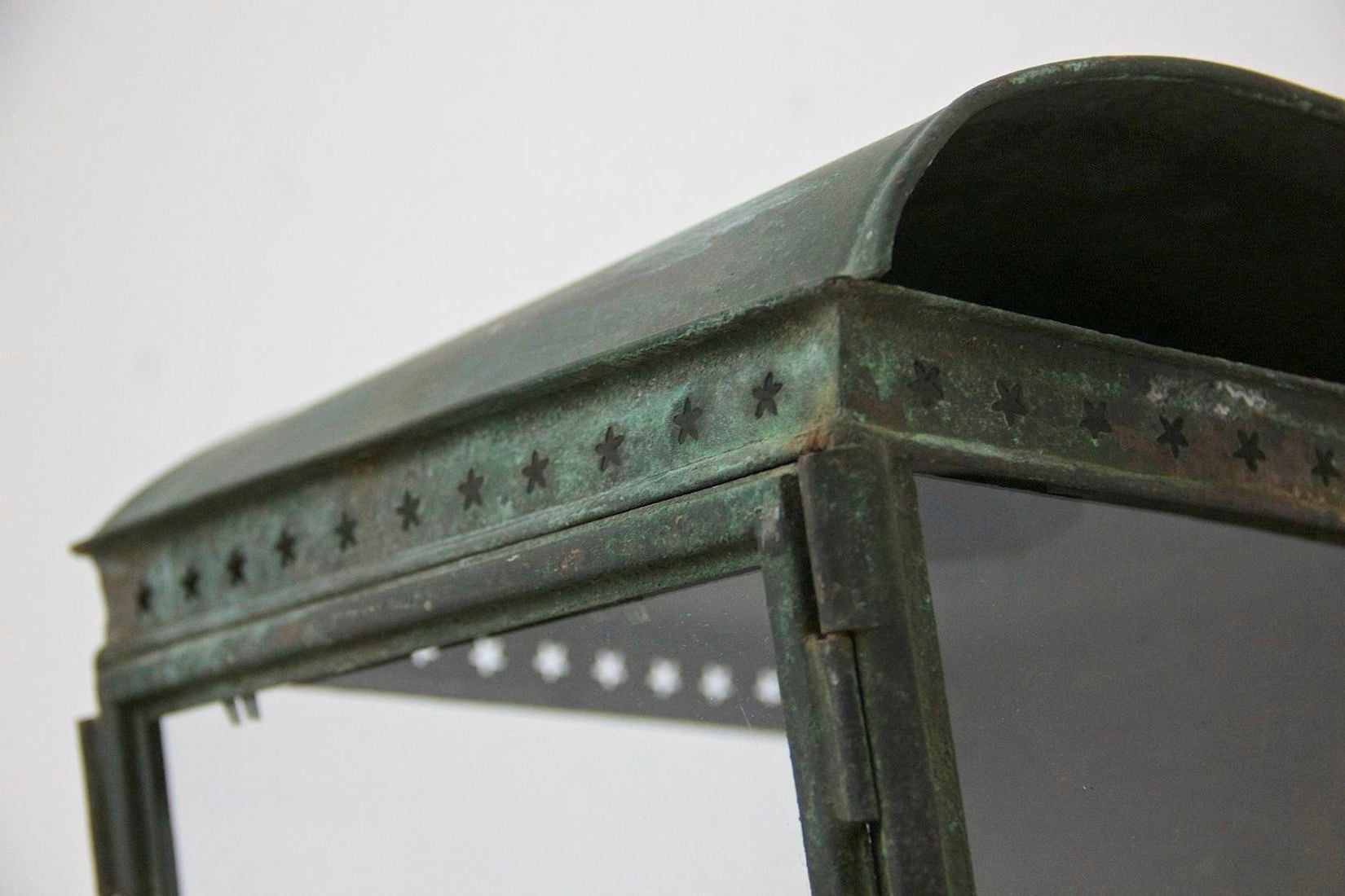 A C19th copper wall lantern