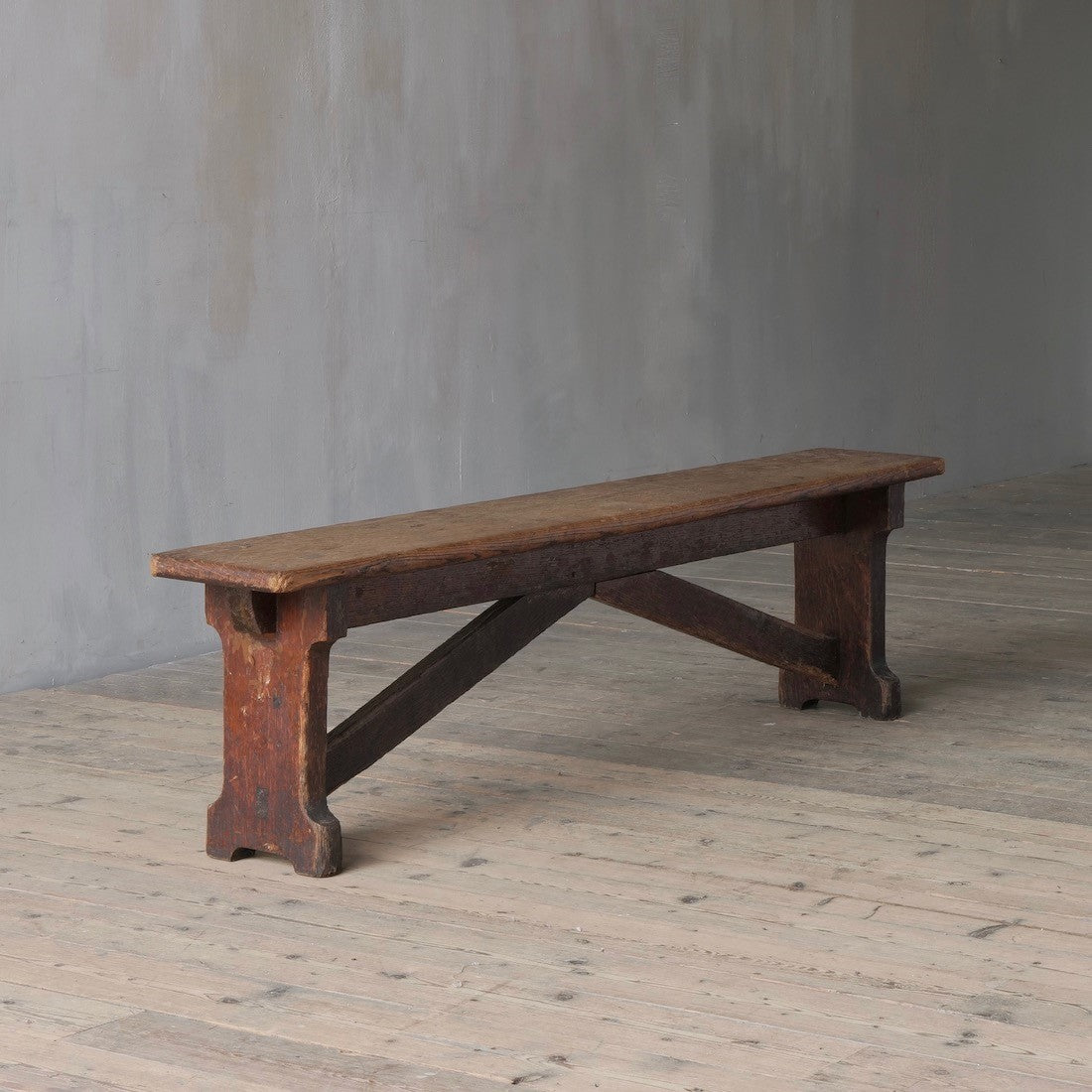 A pair of oak benches