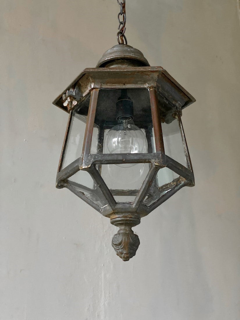 A hexagonal 1930s lantern
