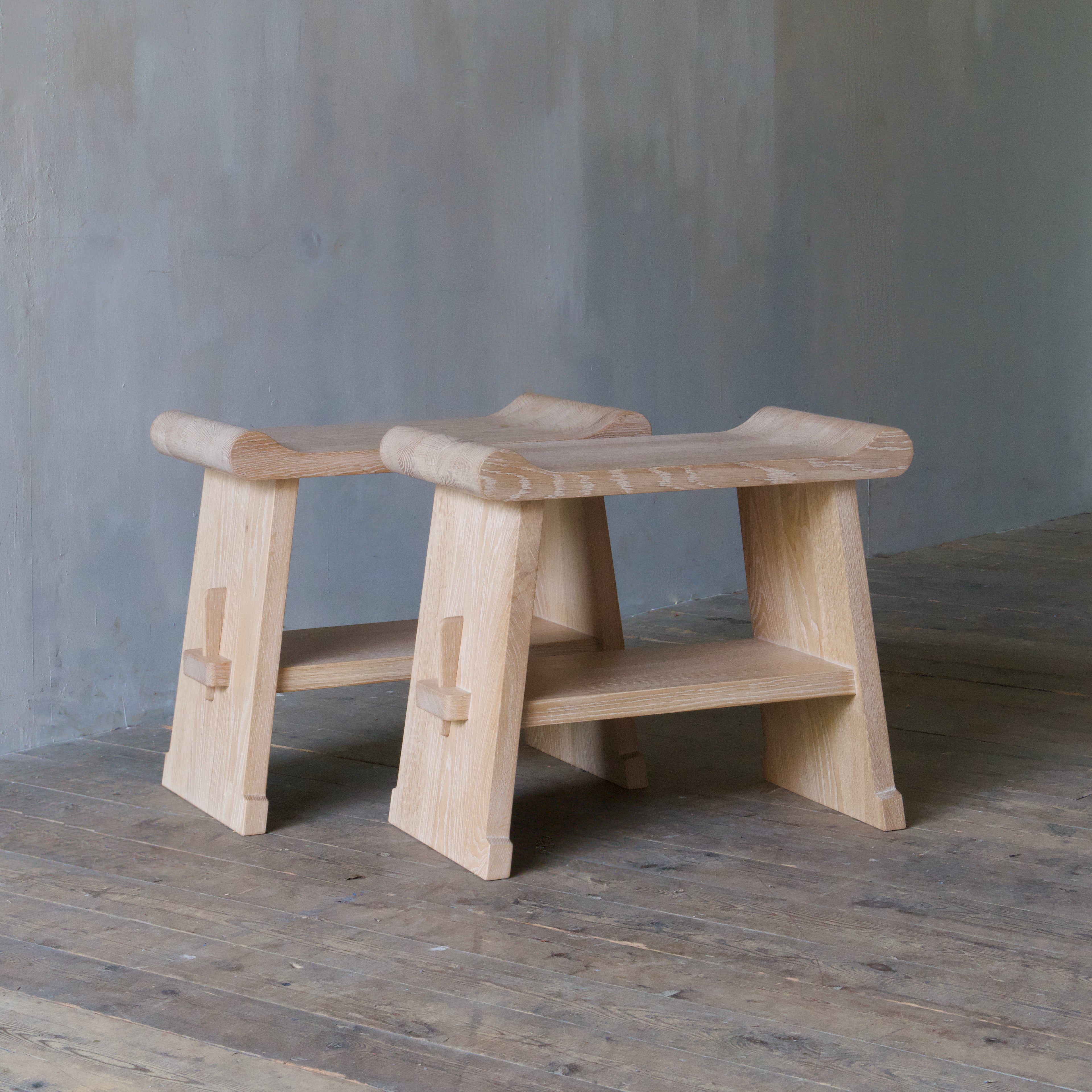 A pair of oak grecian benches | 2023
