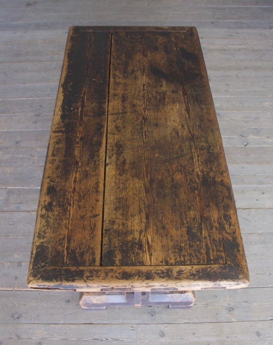 A pine tavern table
