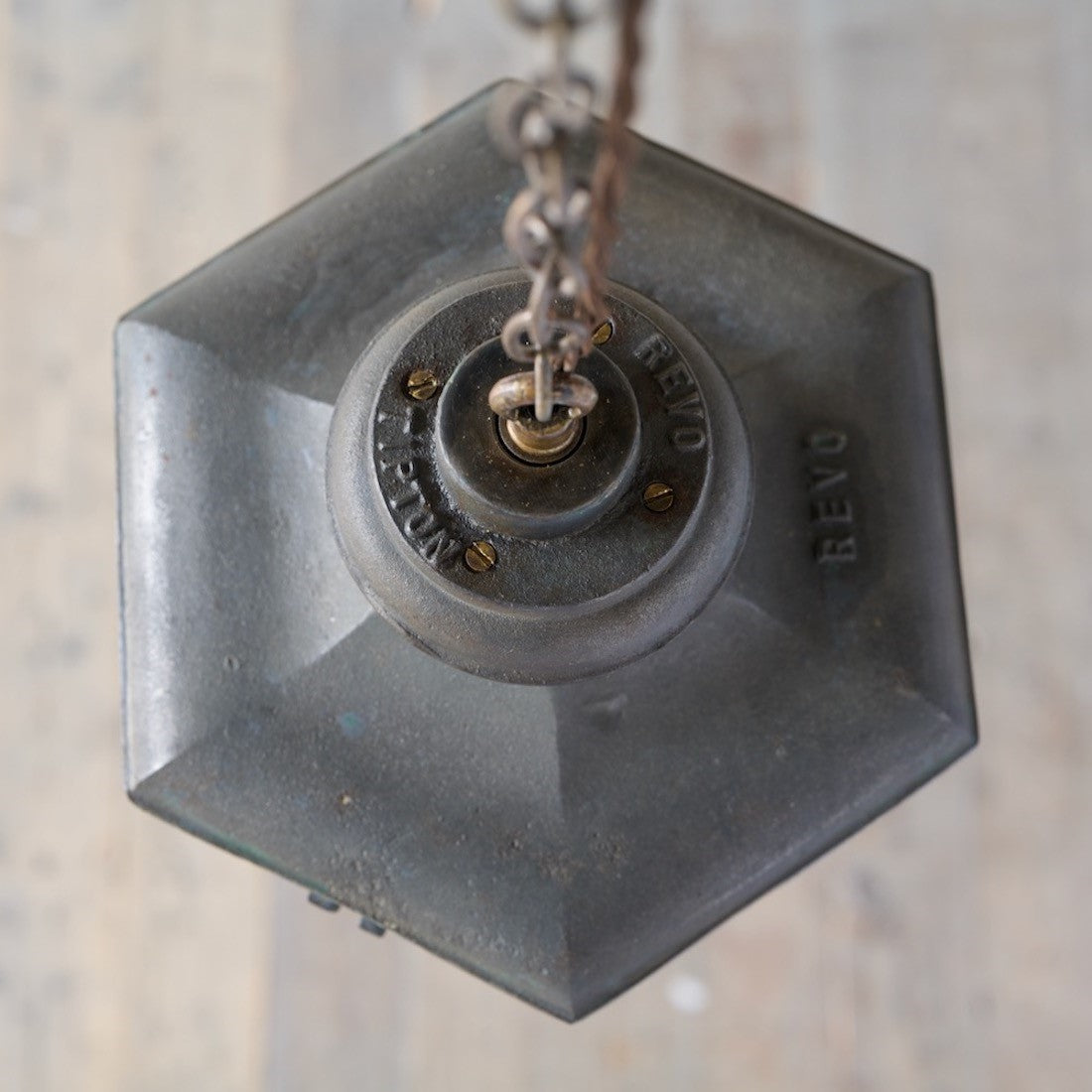 A hexagonal 1940s lantern