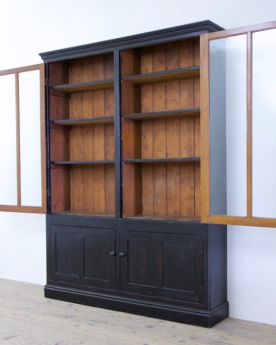 A C19th ebonised cabinet