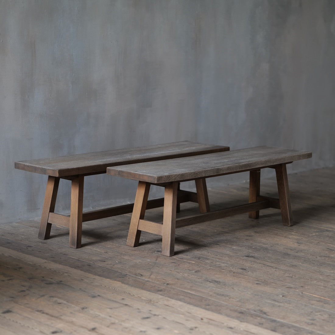 A pair of orangery benches