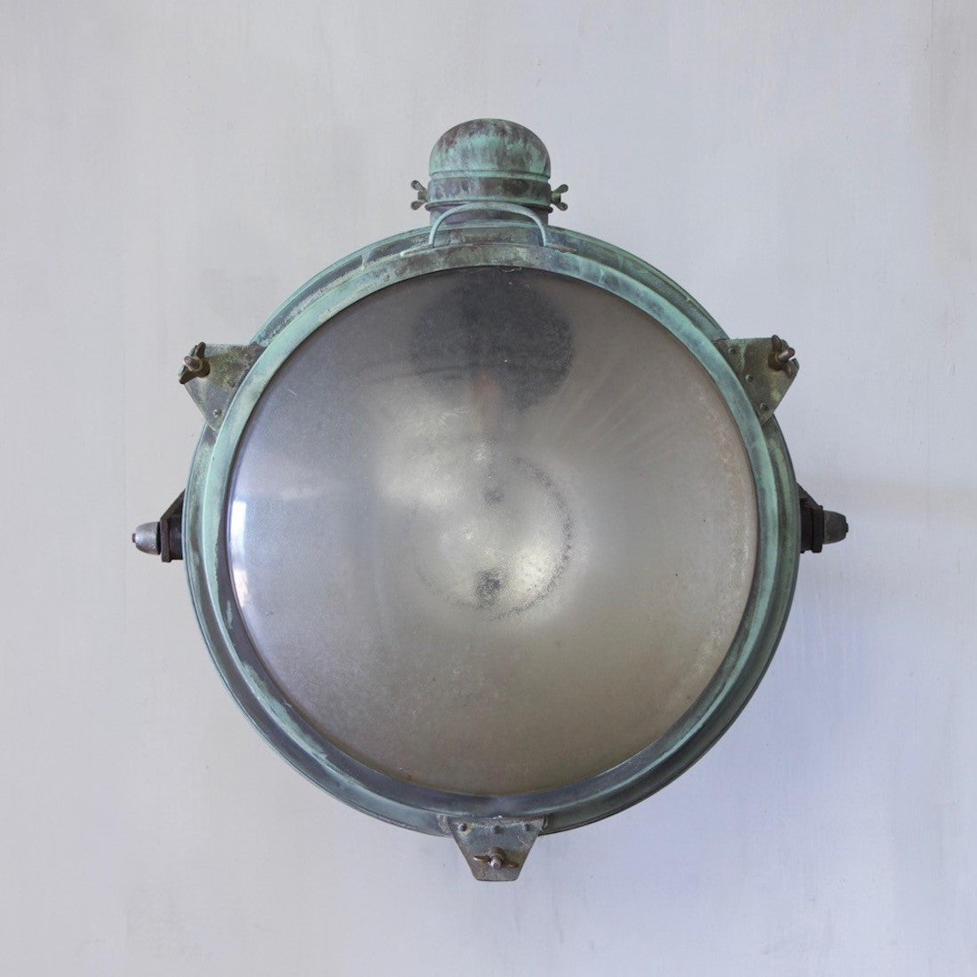 1920s Pair of Holophane Copper Searchlights