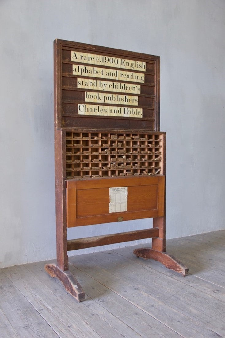 Early 20th century alphabet reading stand