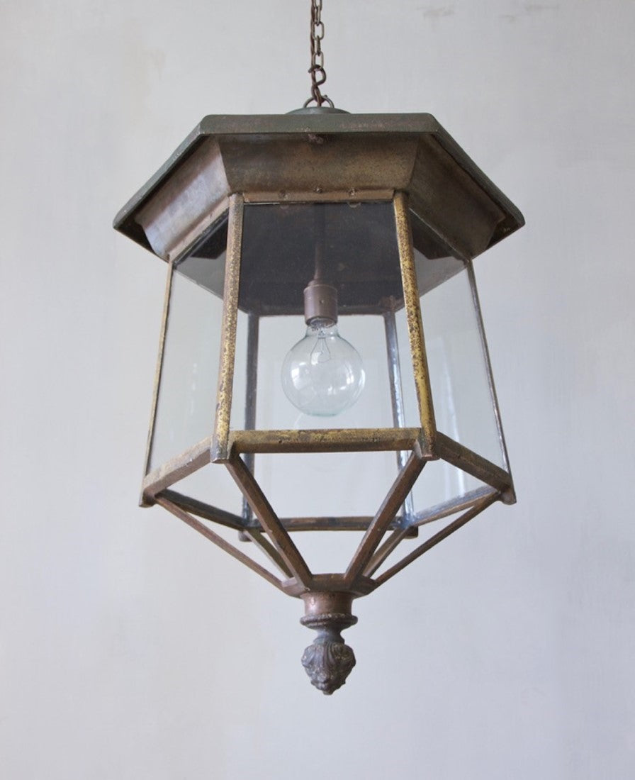 A C19th hexagonal lantern