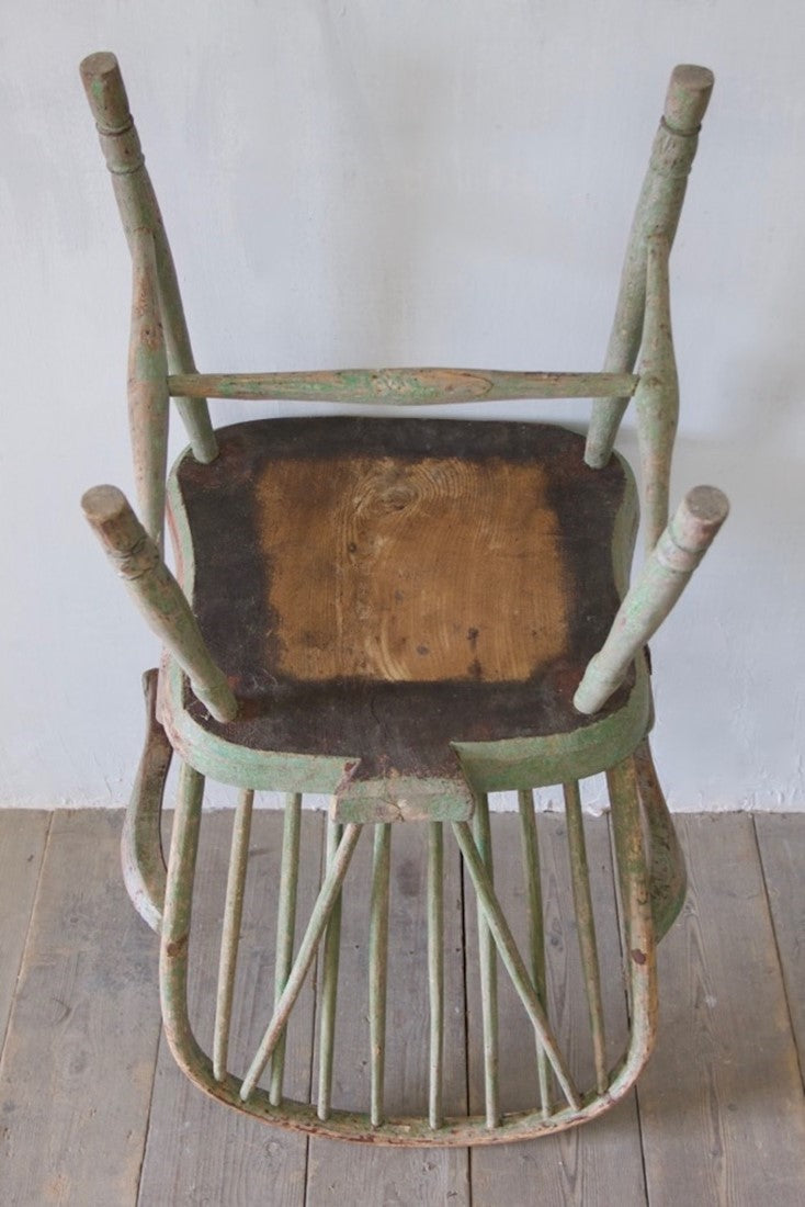 A C19th painted Windsor chair