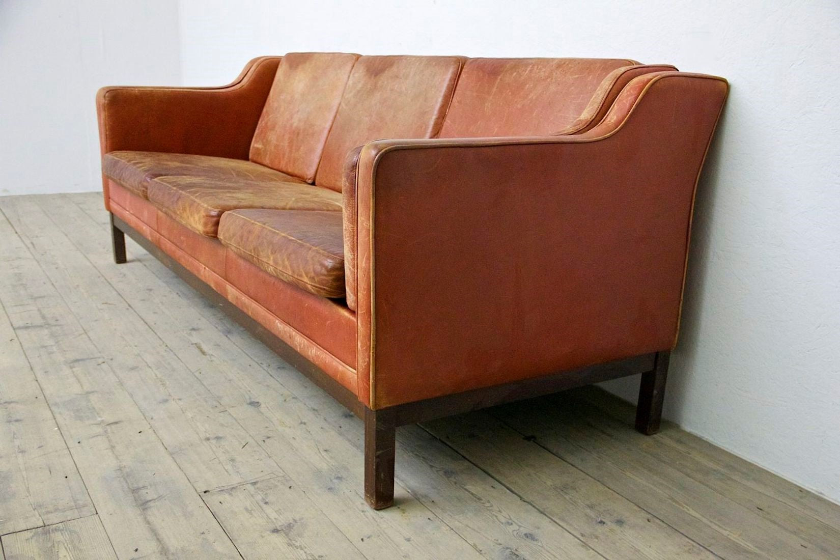 A C20th leather sofa