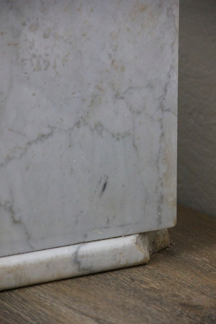 An original Carrara marble butter stand