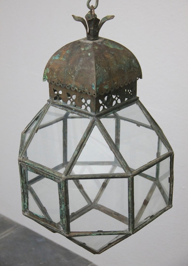 A C19th copper lantern