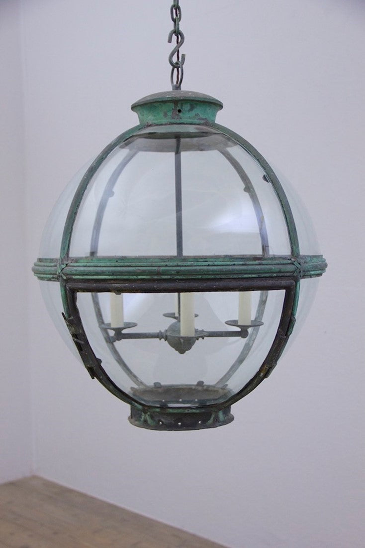 A C19th globe lantern