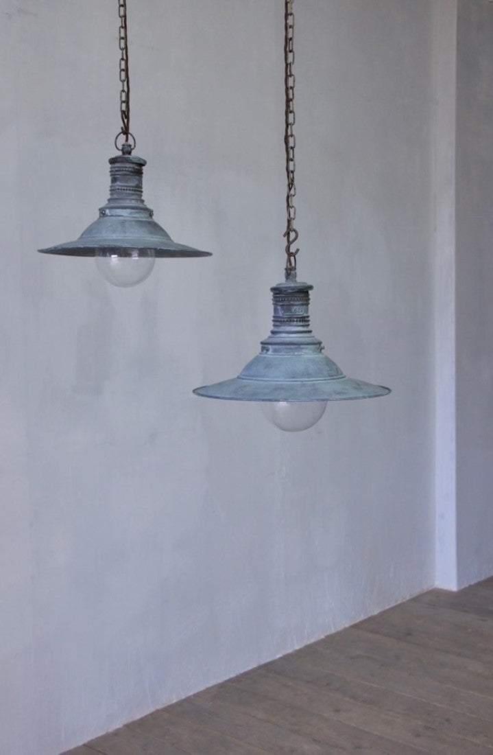 A pair of station lights