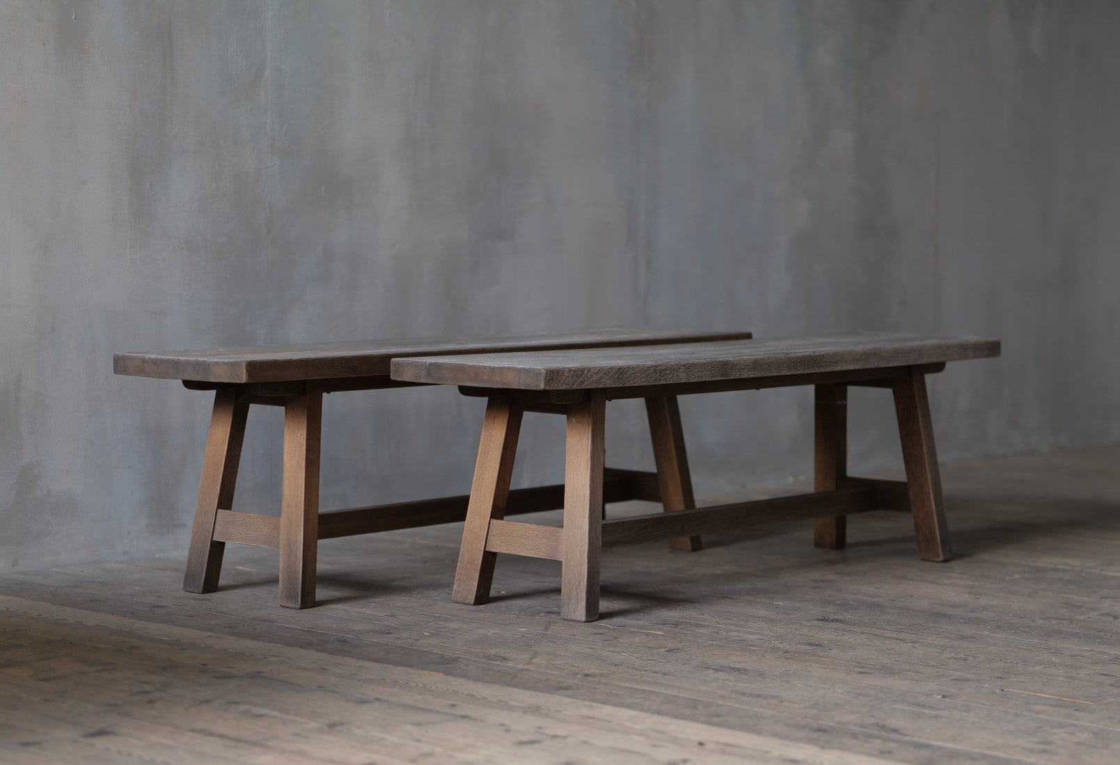 A pair of orangery benches