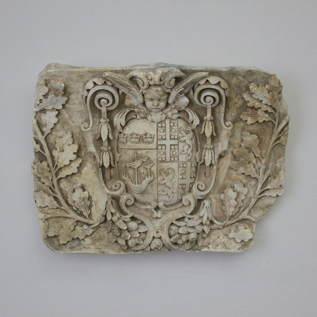 A large and impressive plaster fragment
