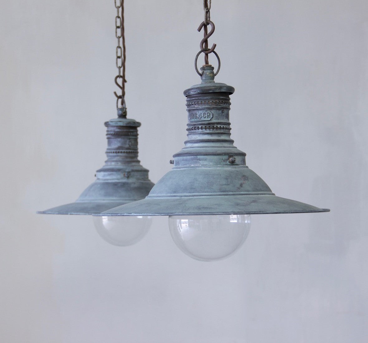 A pair of station lights