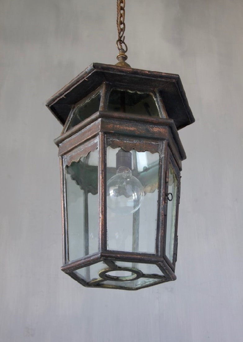 An Arts and Crafts hanging lantern
