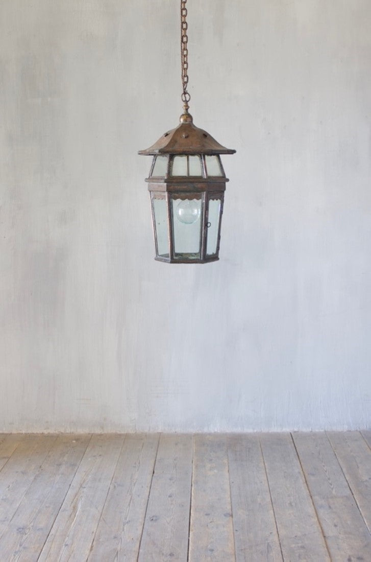 An Arts and Crafts hanging lantern