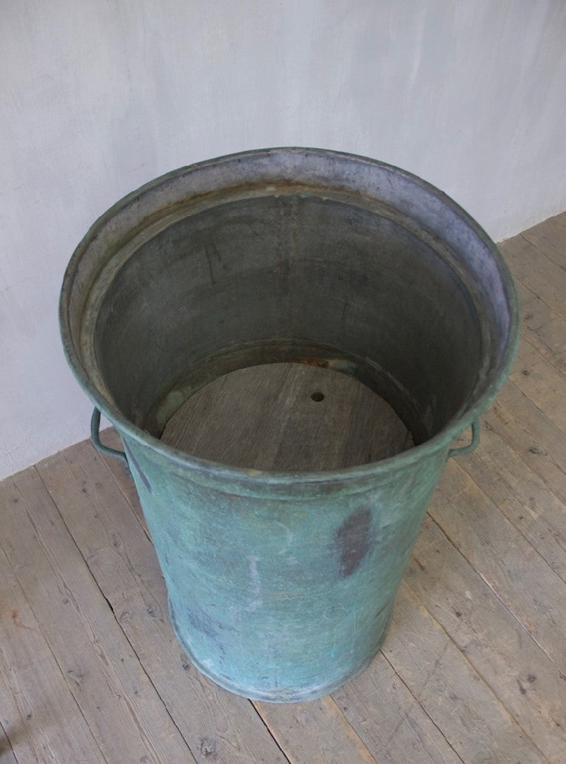 A large copper planter