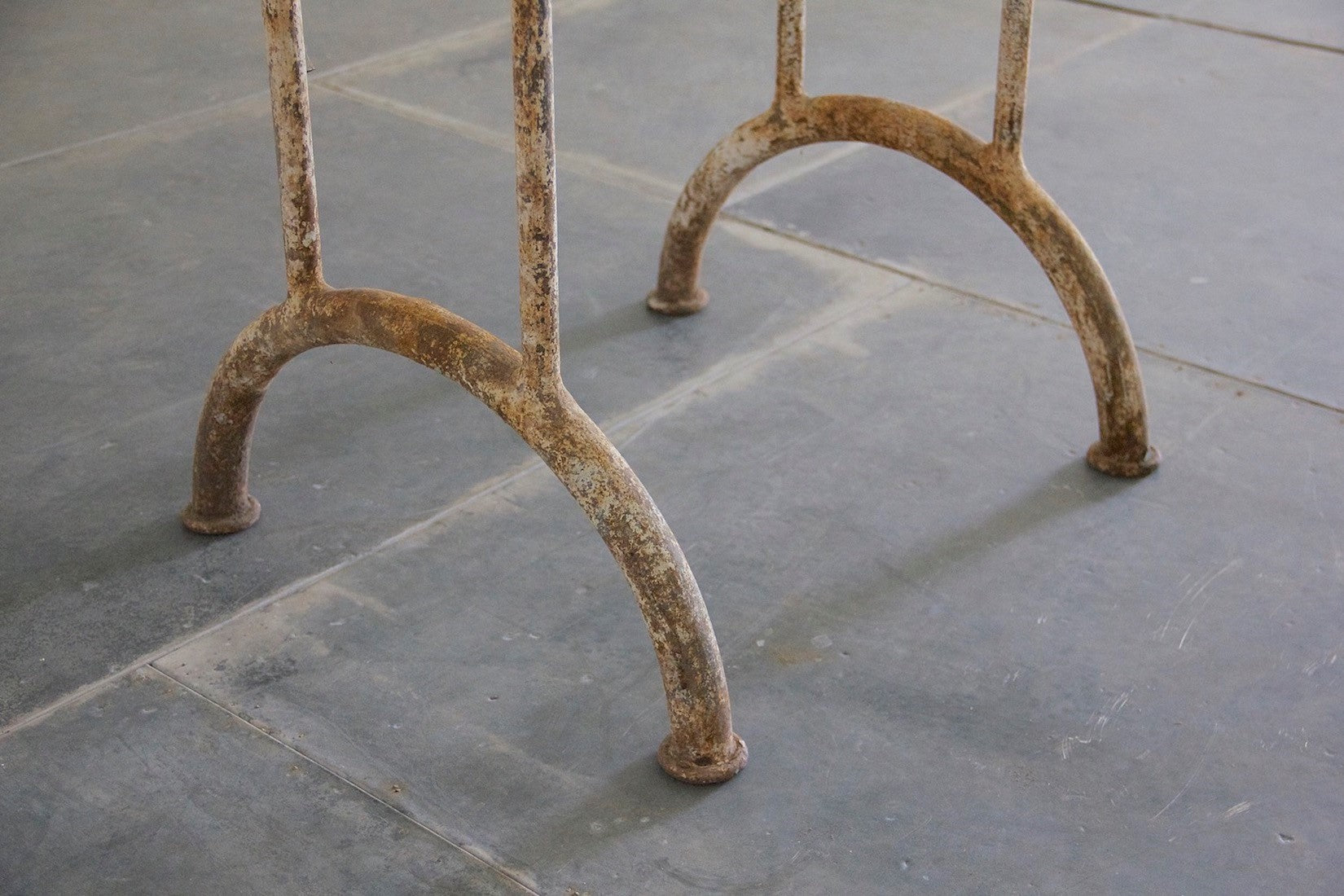 A 1920s side table with marble top
