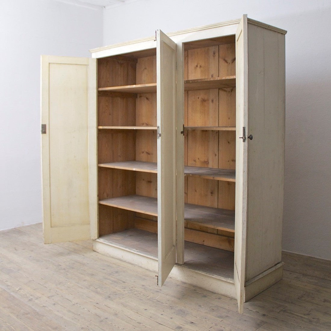 A C19th linen cupboard from Hilborough Hall in Norfolk