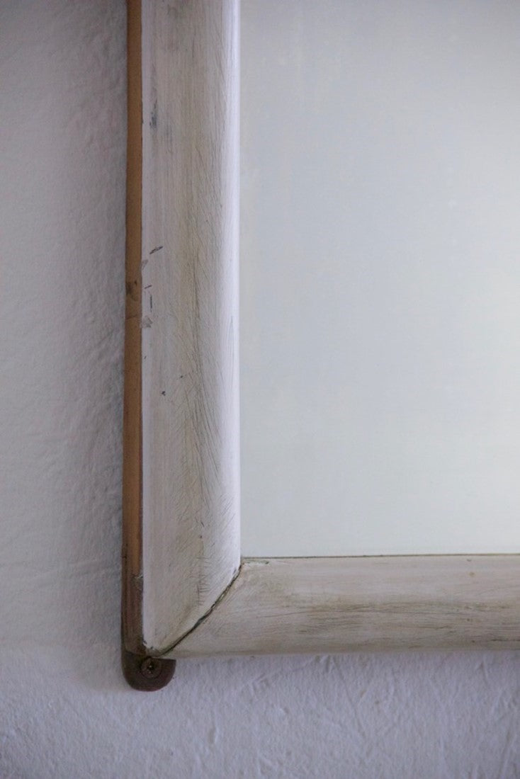 A large Gesso shop mirror, original mirror plate