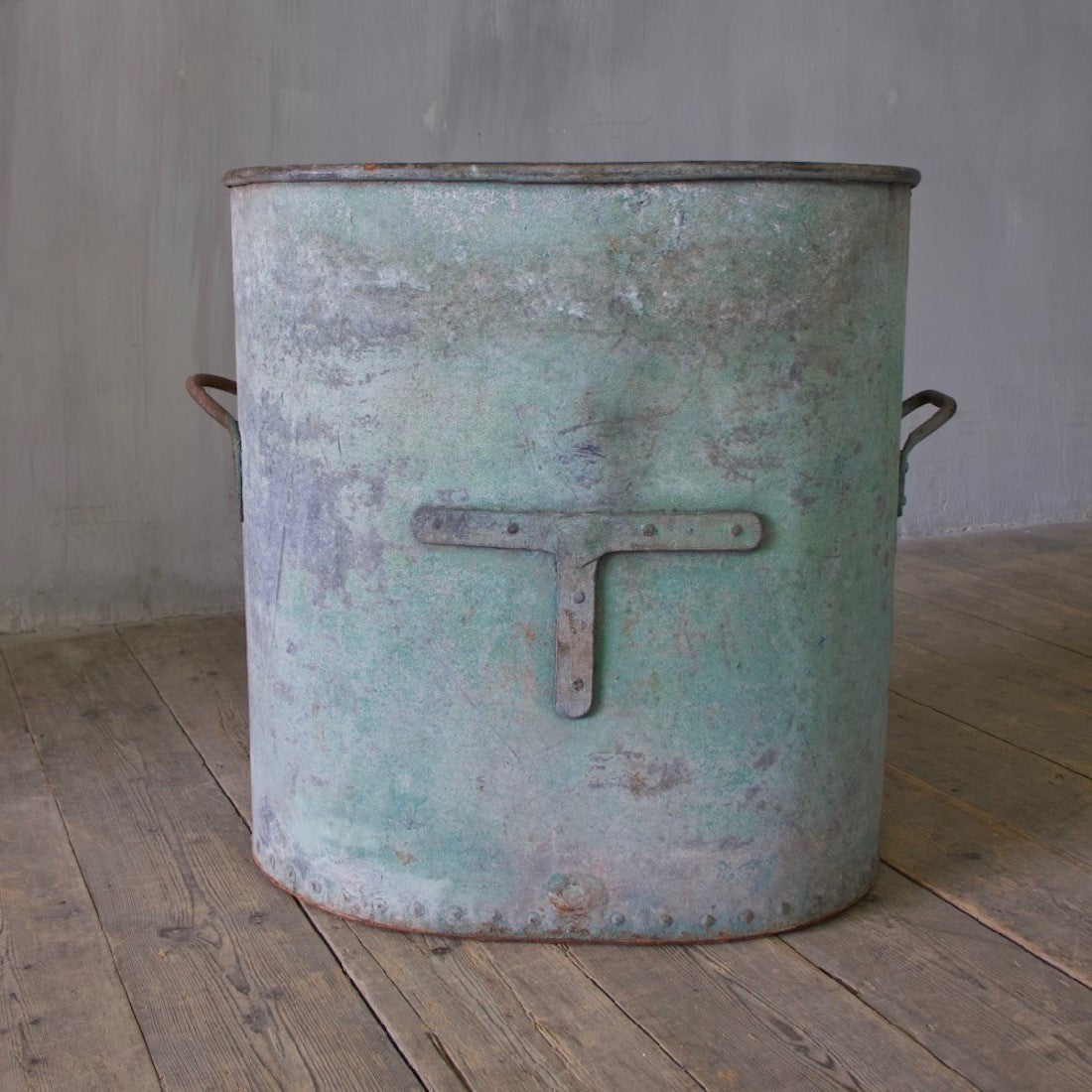 A large tole tub in original paint