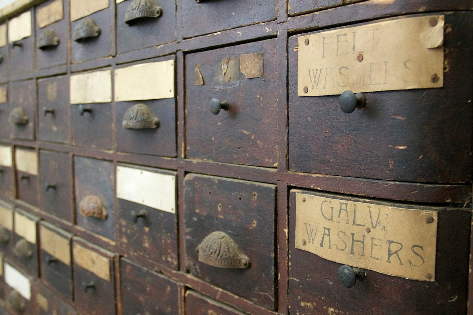 A C19th bank of drawers