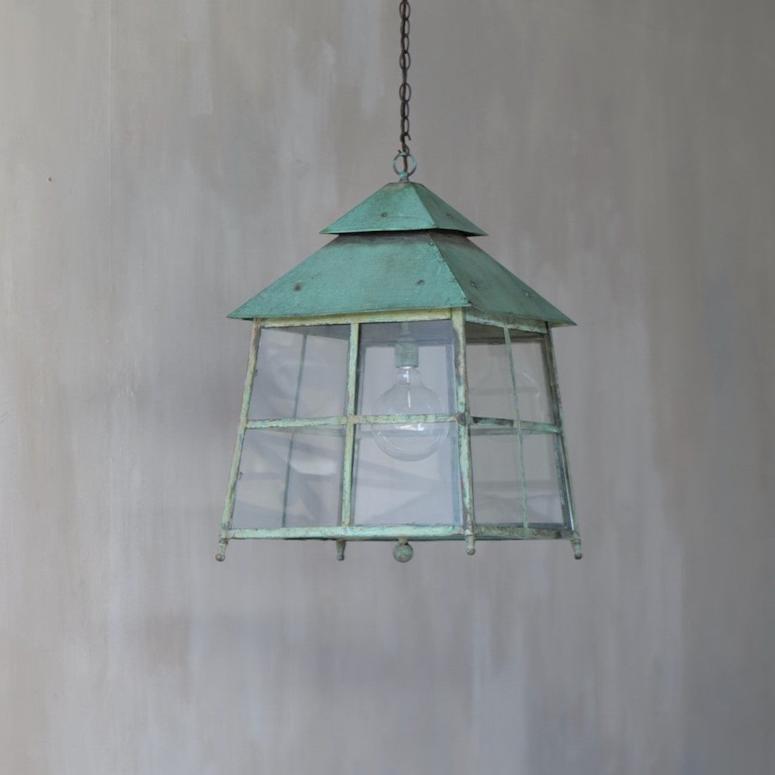 A large Arts and Crafts copper lantern