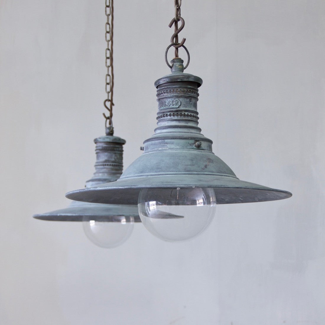 A pair of station lights