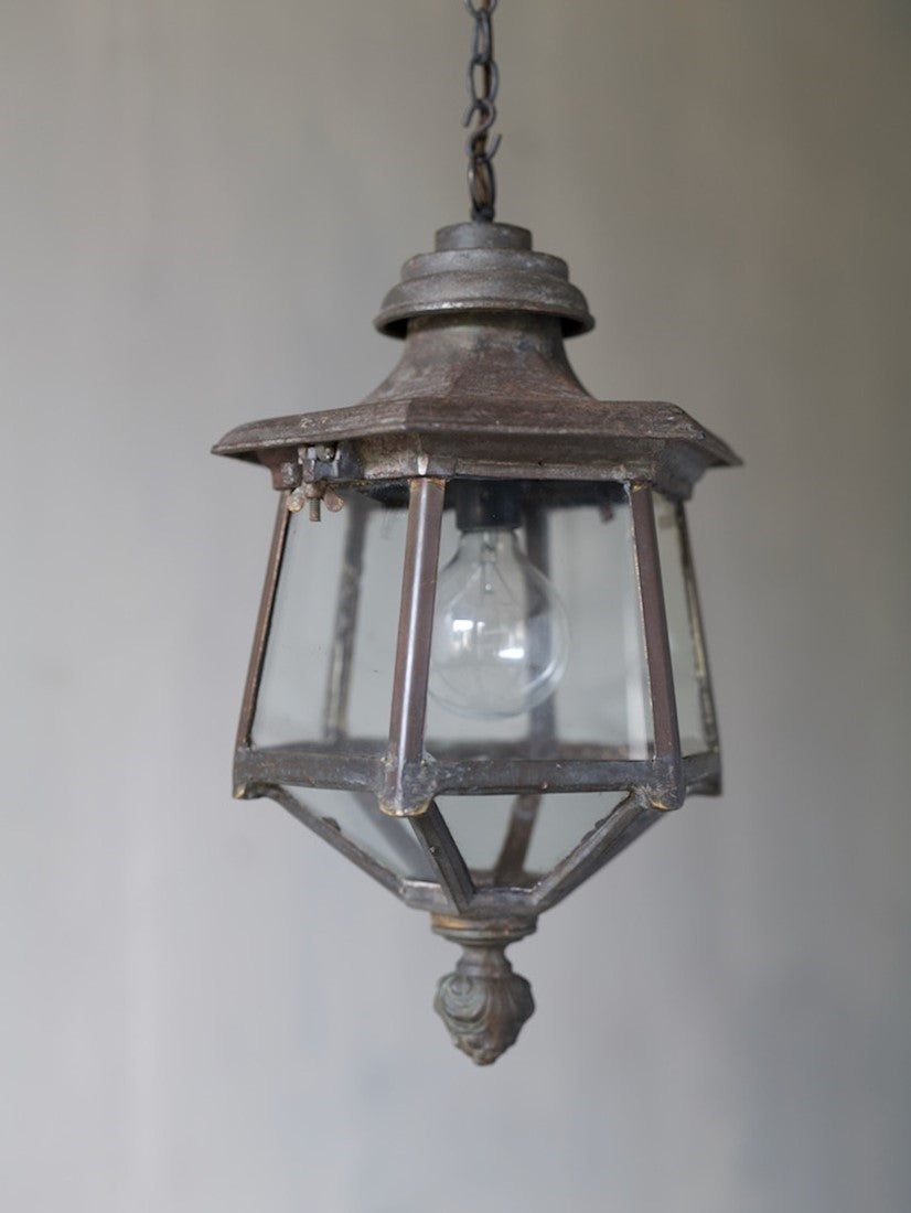 A hexagonal 1930s lantern