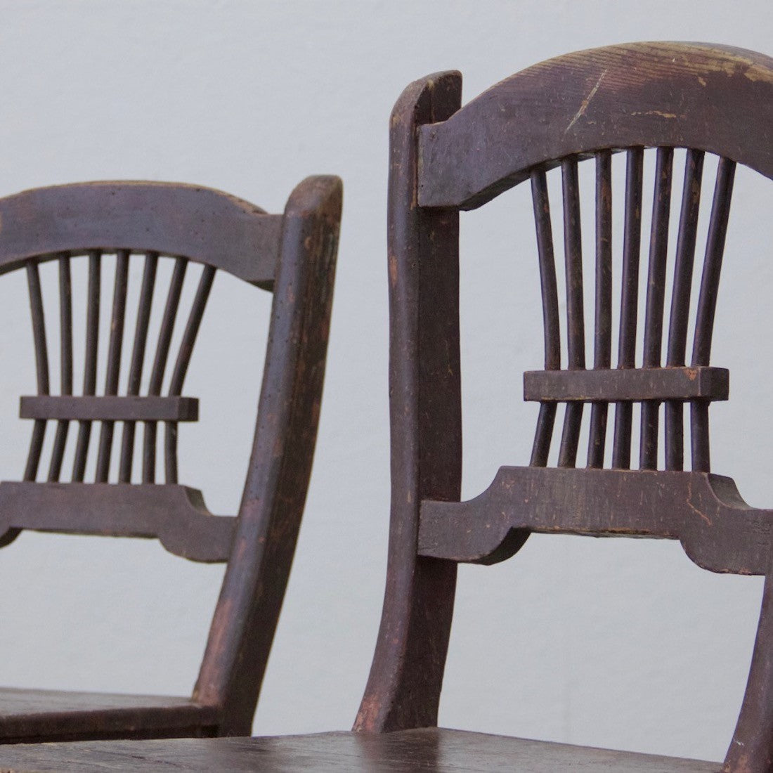 A pair of primitive Irish chairs