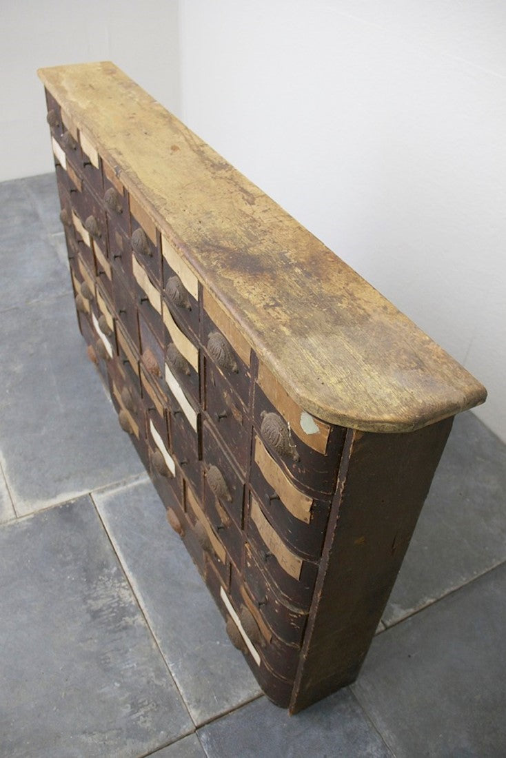 A C19th bank of drawers
