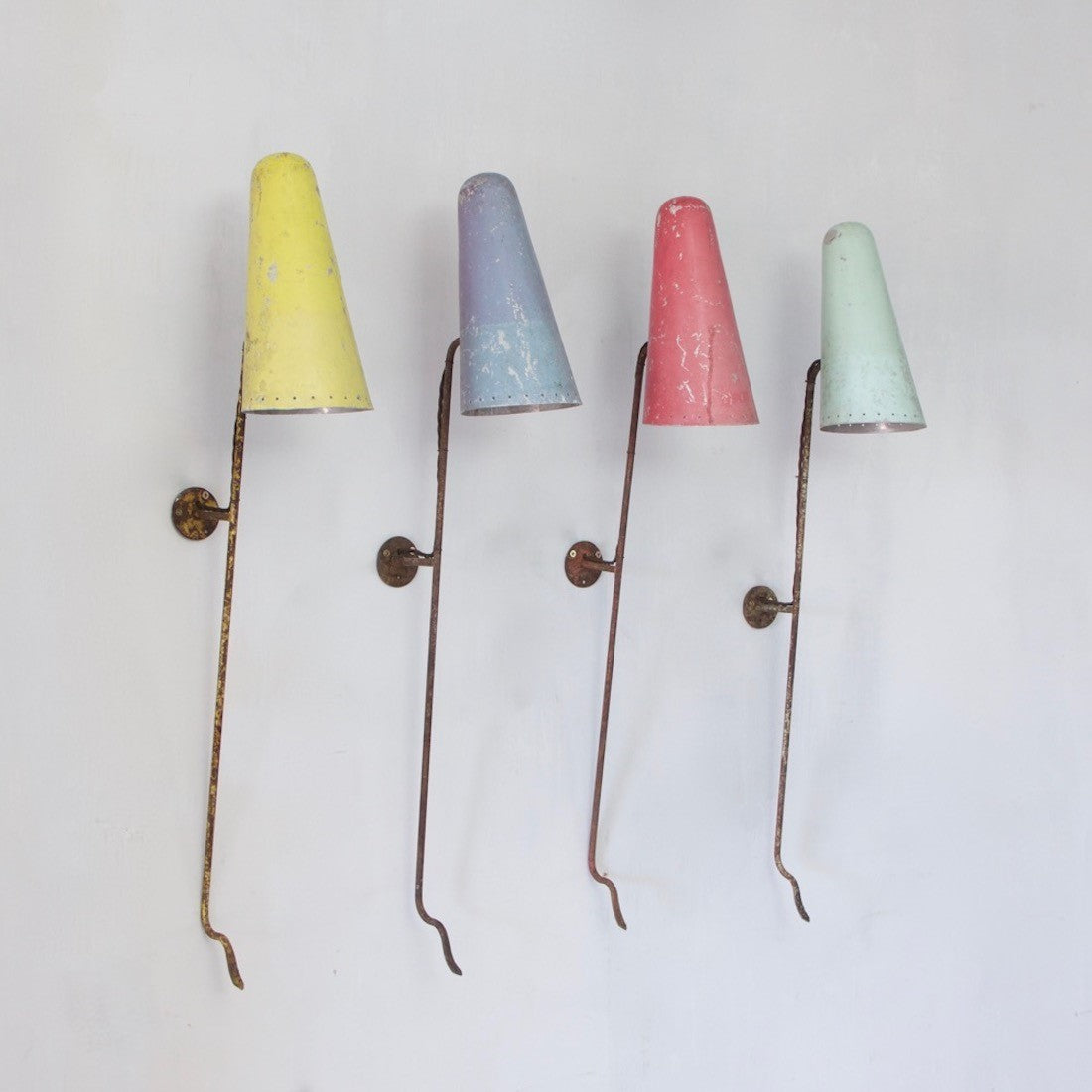 4 1950s wall lights