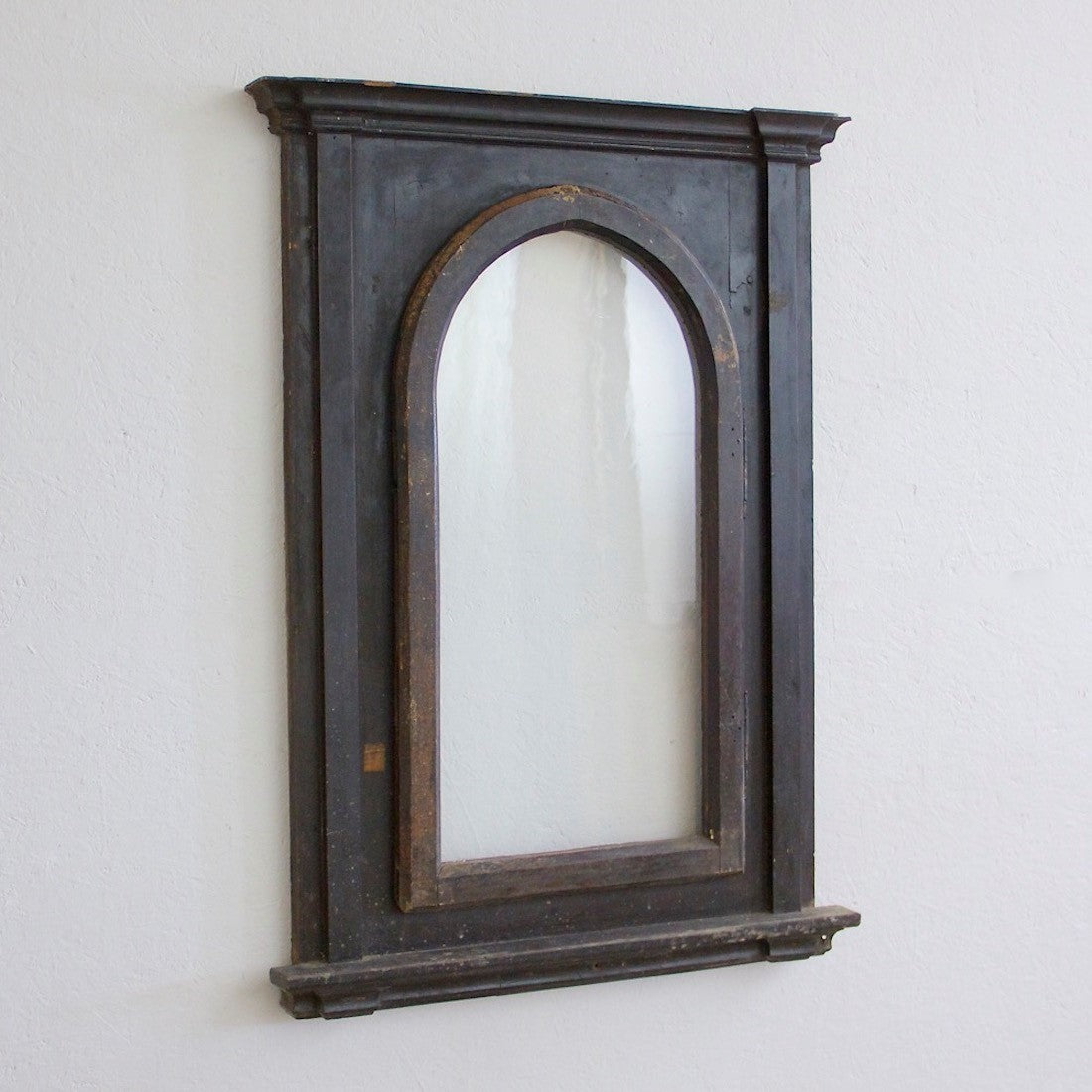 An C18th glazed cupboard front