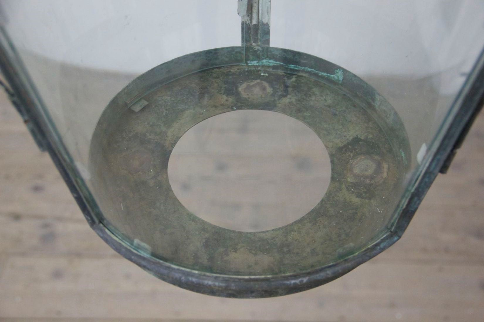 A 1930's cylindrical copper lantern