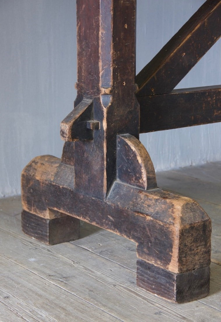 A pine tavern table