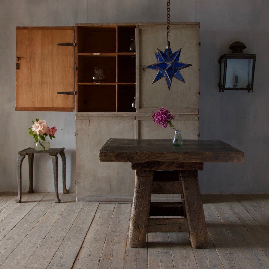 Blue star hanging lantern