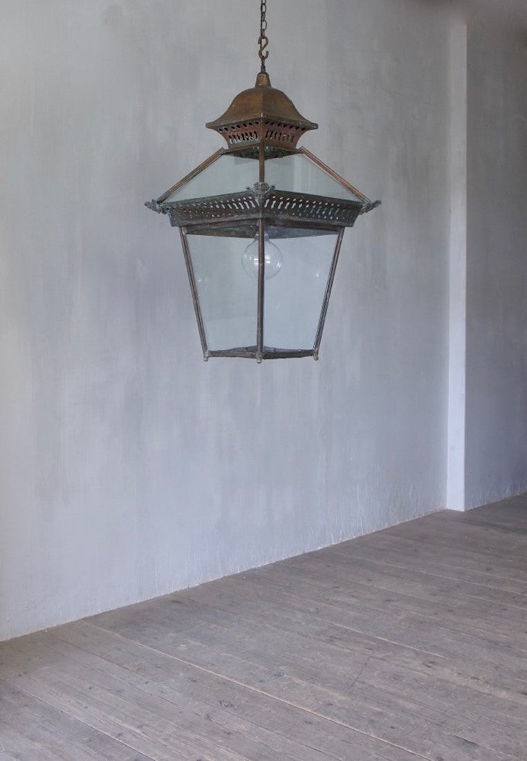 A large Victorian copper lantern