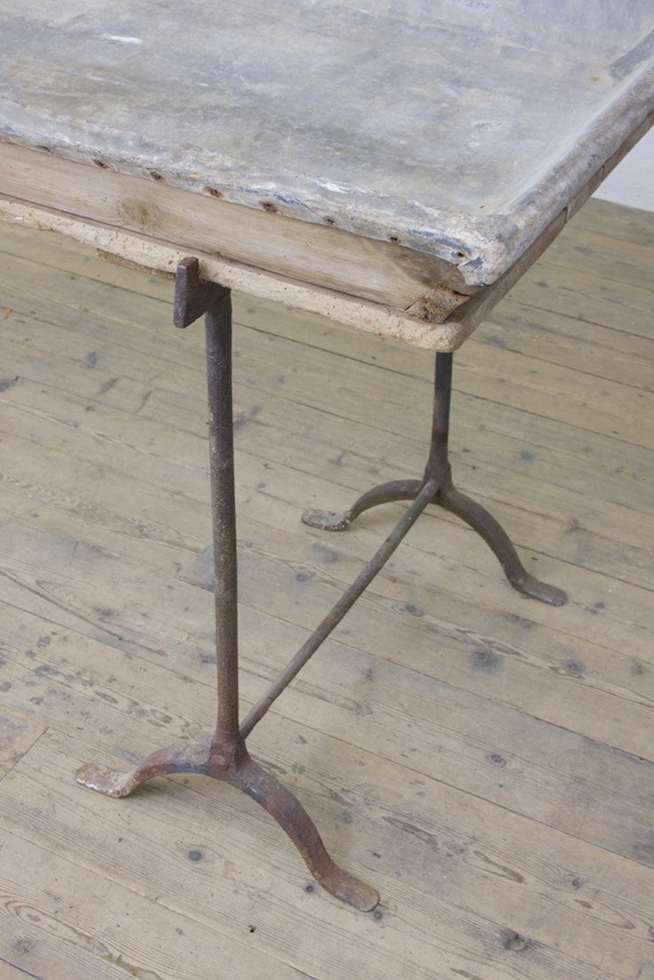 A lead basin on stand