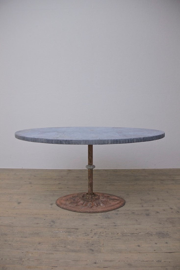 An ellipse shaped garden table