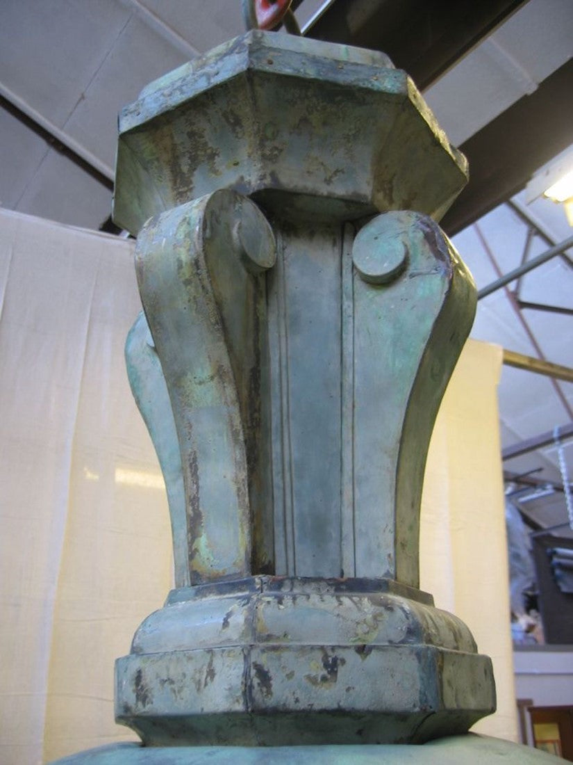 Monumental (2.5m) classical copper globe lantern