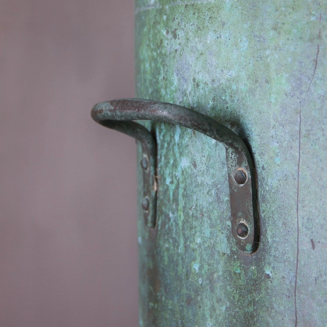 A large copper planter