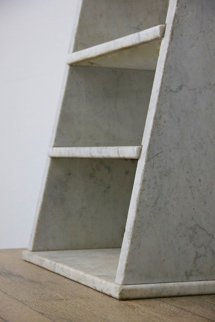 An original Carrara marble butter stand