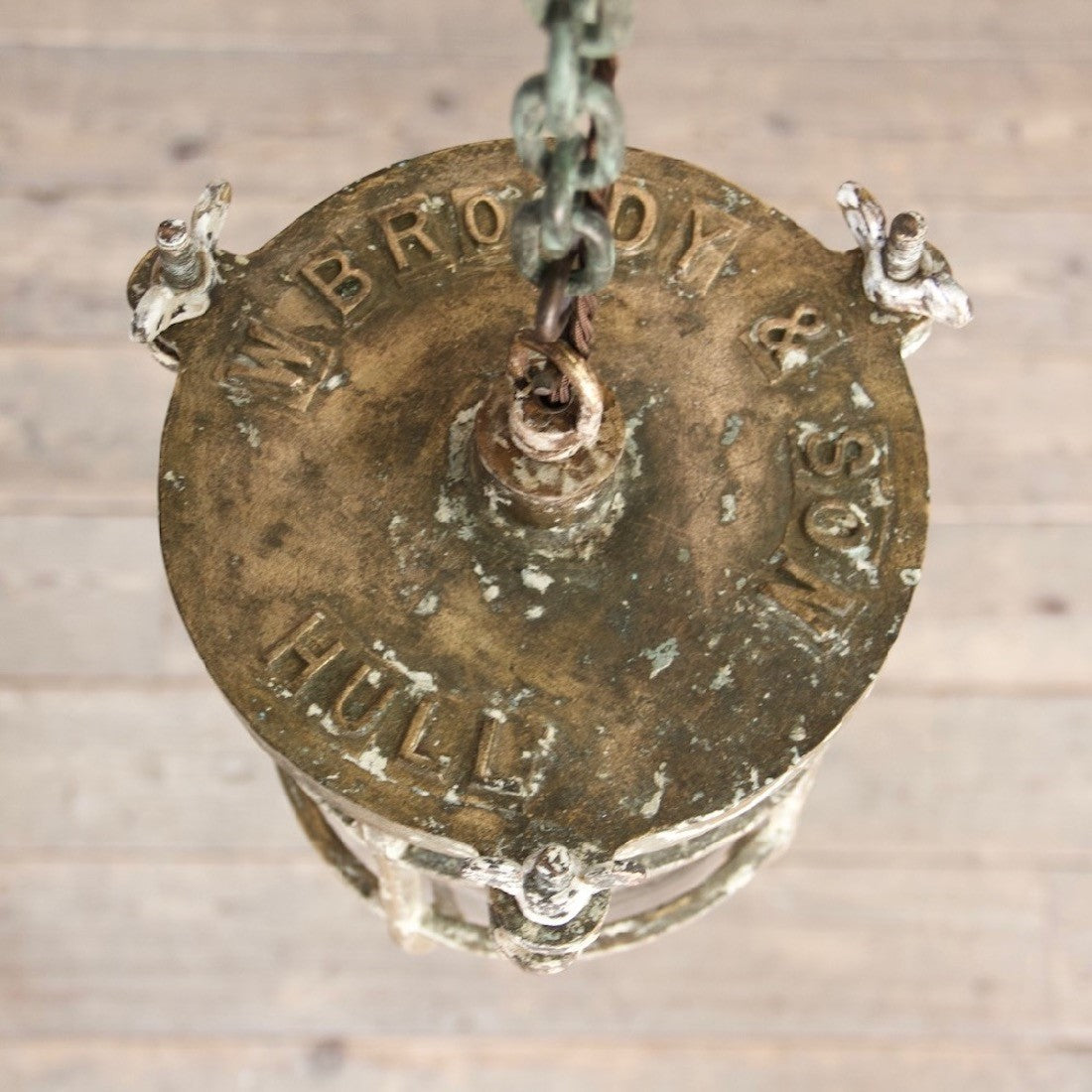 A brass ship's light