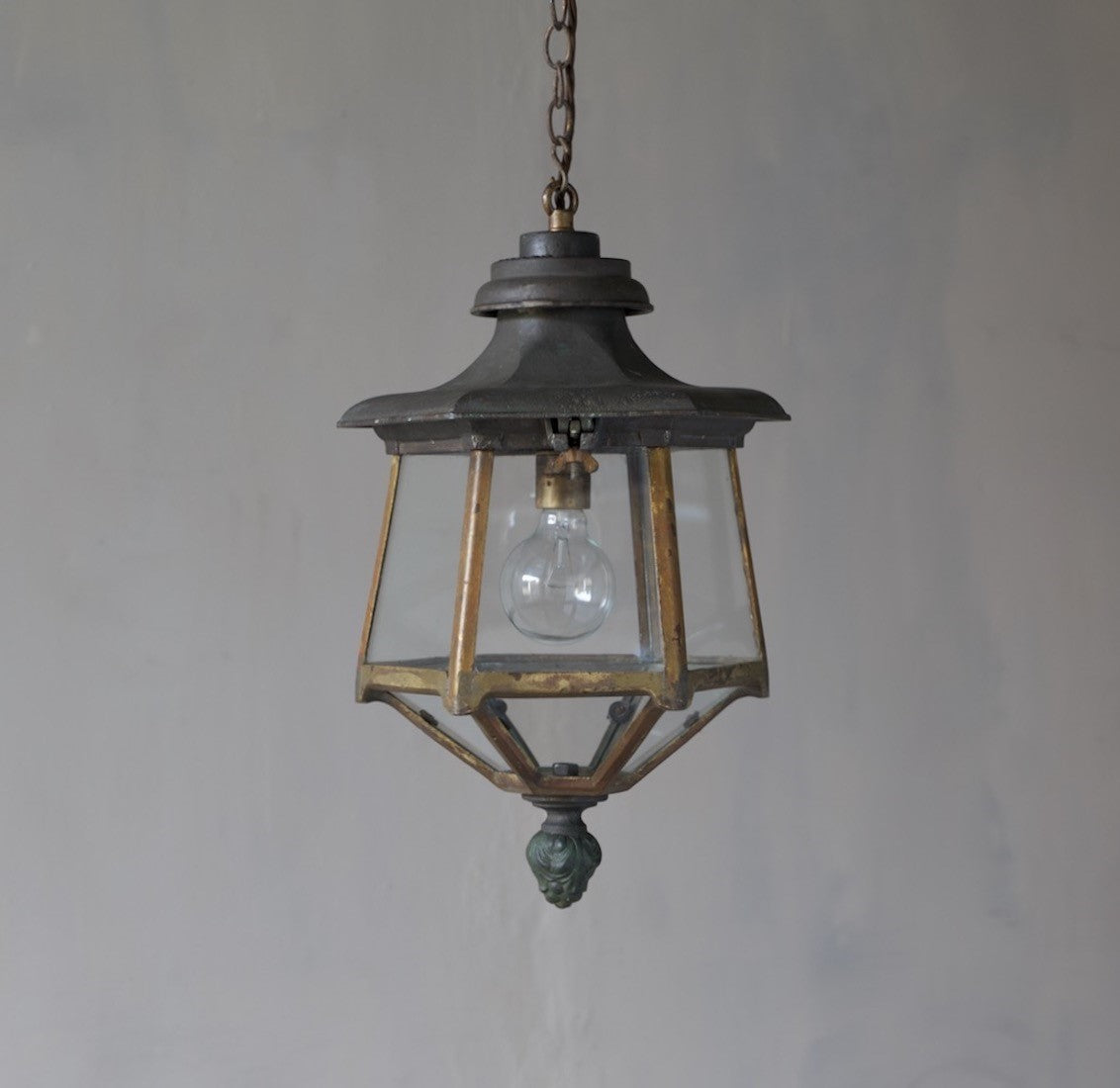 A hexagonal 1940s lantern