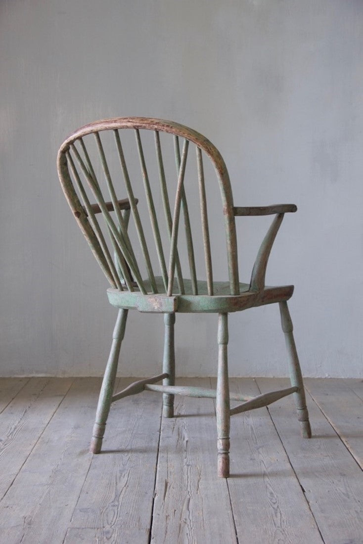 A C19th painted Windsor chair