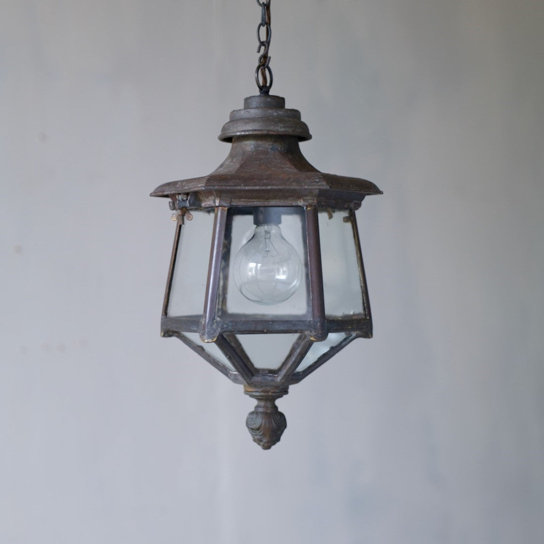 A hexagonal 1930s lantern