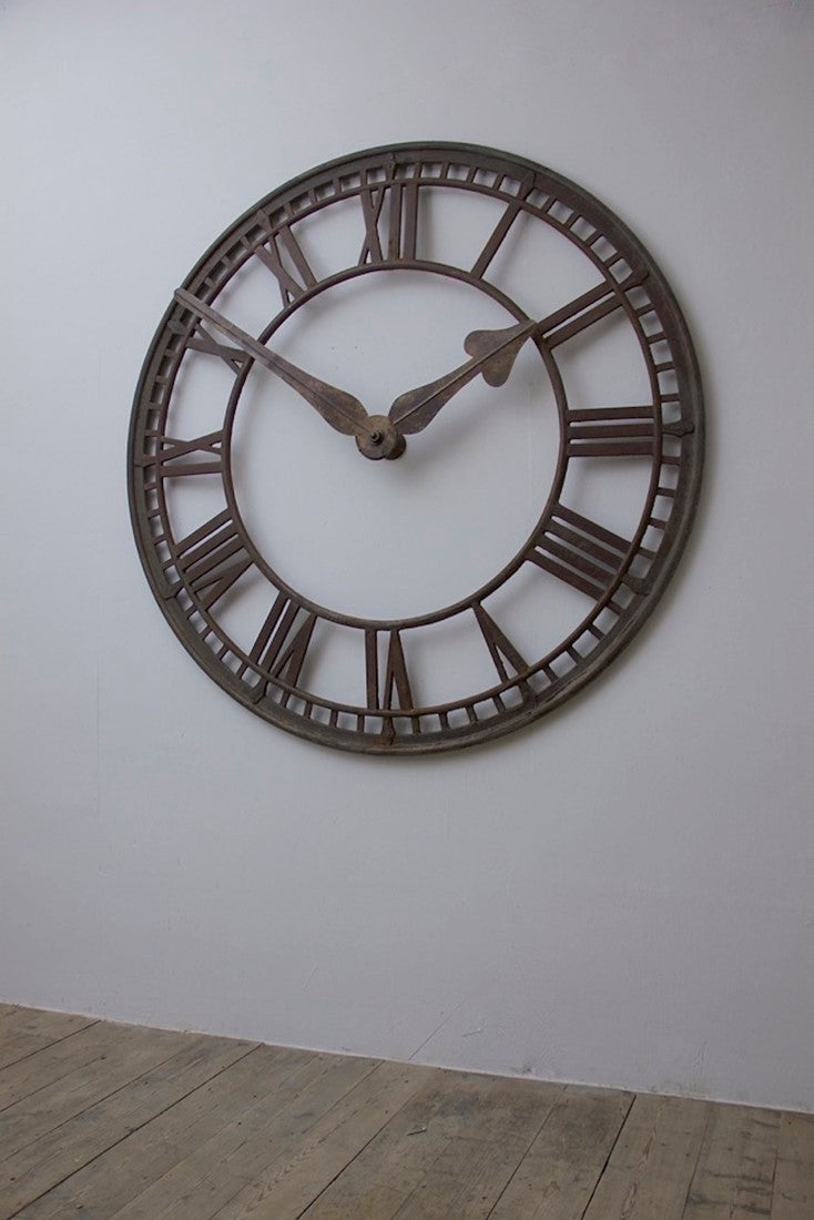 A C19th iron clock face