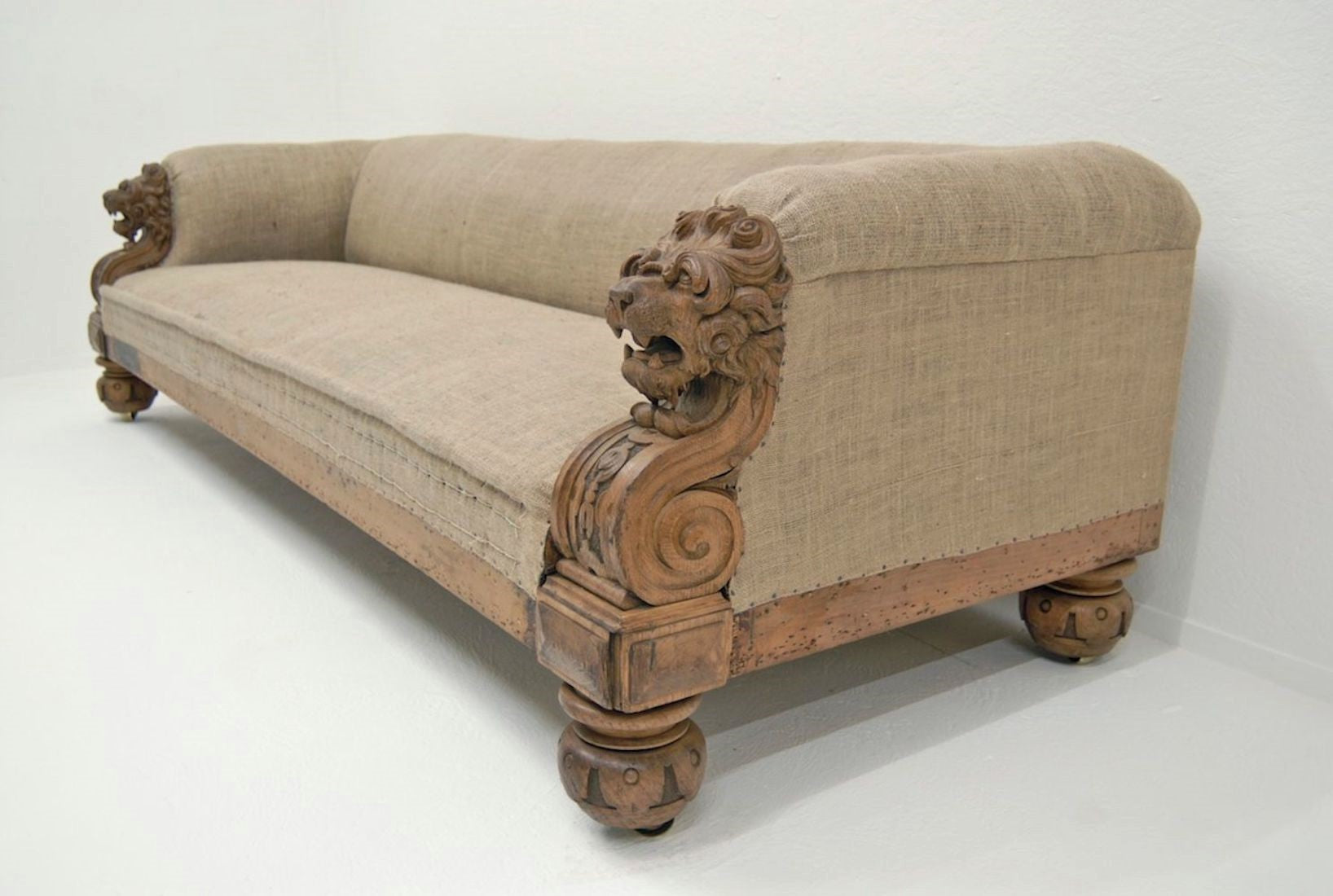 C19th oak sofa. England c1850